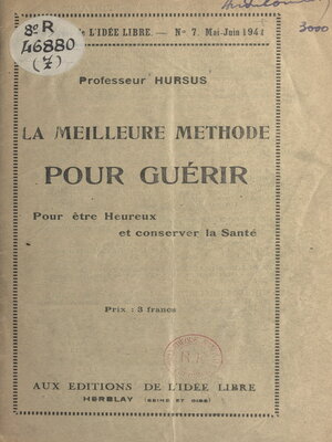 cover image of La meilleure méthode pour guérir